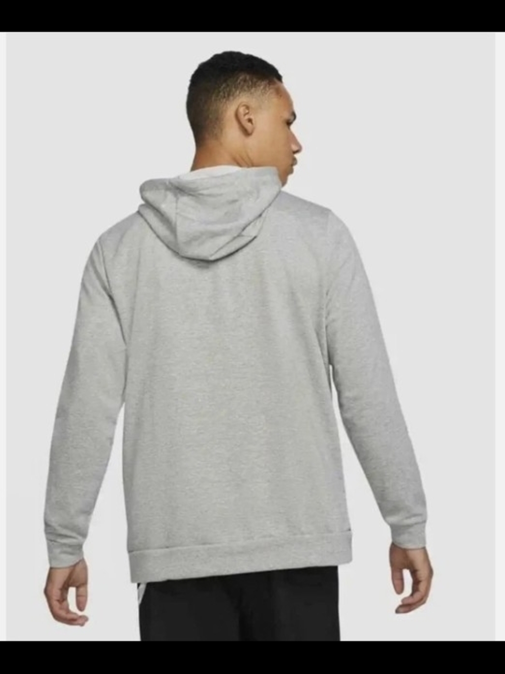 Nike Light Gray Pullover Hoodie with Black Swoosh - Picture 2 of 5